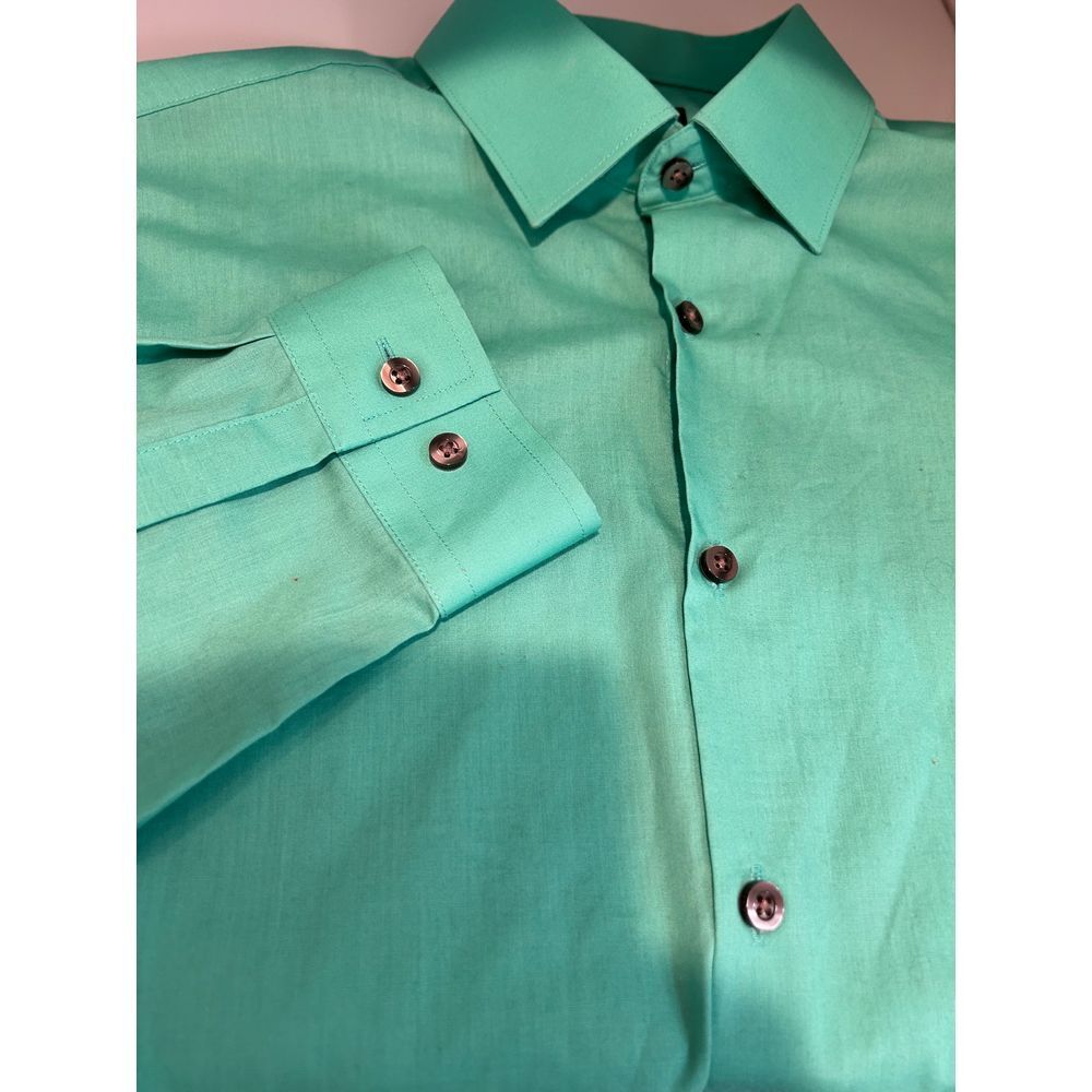 J.Ferrar Mint Green Button-Down Dress Shirt Long Sleeve Professional Wear Size M